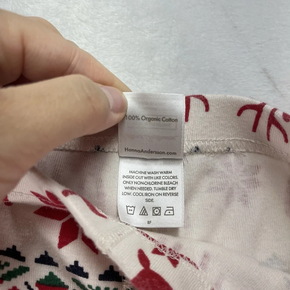 Hanna Andersson Organic Cotton Pajamas Unisex Kids 8 Christmas Holiday Fair Isle